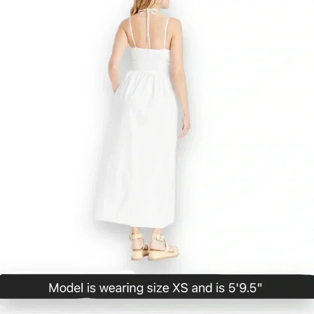 Medium Universal Threads Smocked Cut-Out Maxi Sundress Dress - Picture 3 of 9